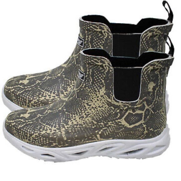 💥New In Box 💥FROGG TOGGS Grey Snakeskin Low Cut Splish Splash Rain Boot Size 6 - Picture 2 of 5